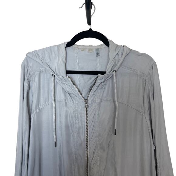 Athleta Luminous Anorak Long Sleeve Front Zip Hoodie Jacket Gray Size XL - Picture 2 of 10